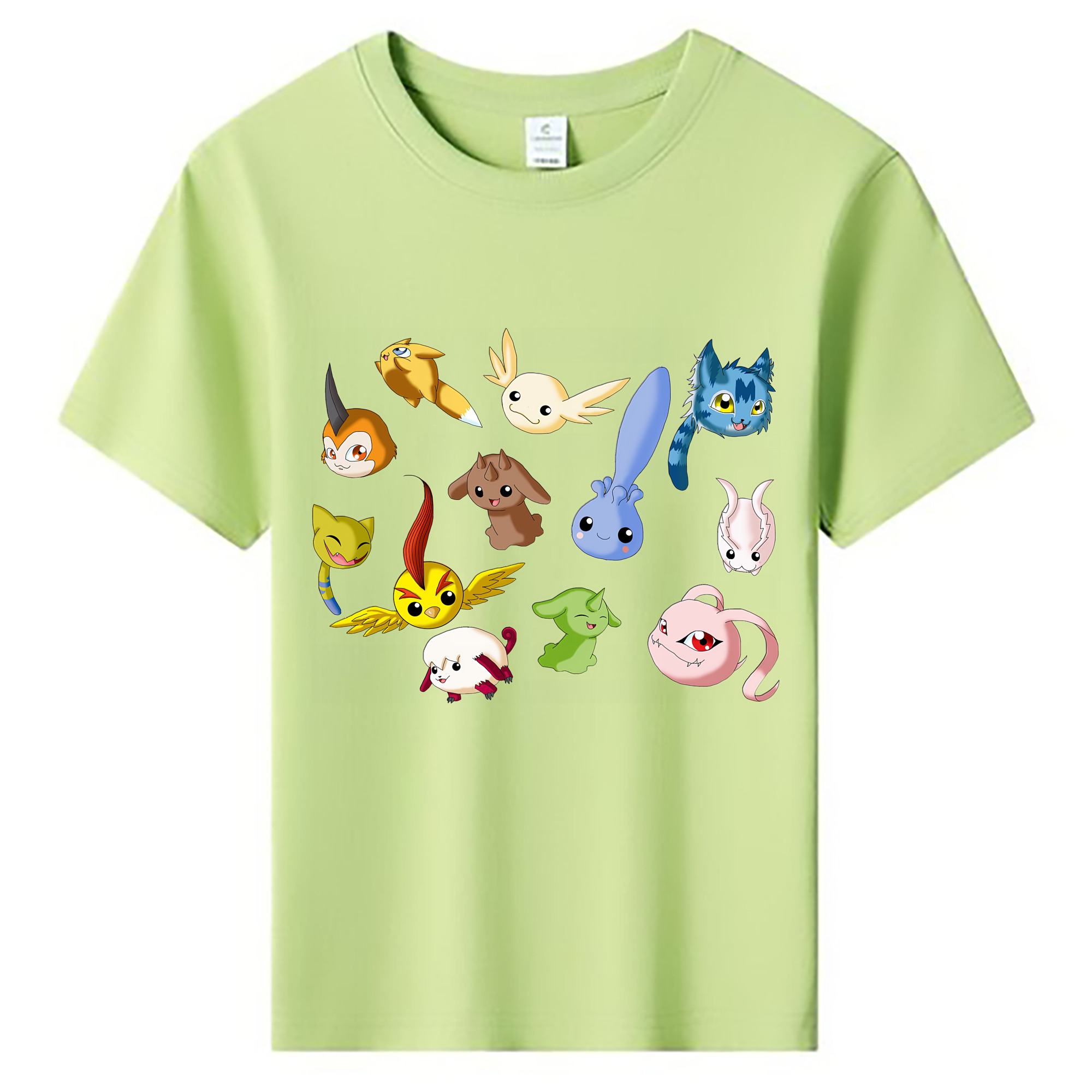 （画像用） Digimon デジタルモンスター/デジモン 綿100％キッズTシャツ（フロントプリント）